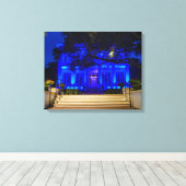 Texas Governor's Mansion Back the Blue Canvas Afdruk (Insitu (Houten vloer))
