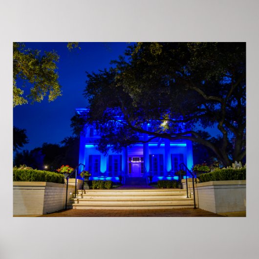Texas Governor's Mansion Back the Blue Poster (Voorkant)