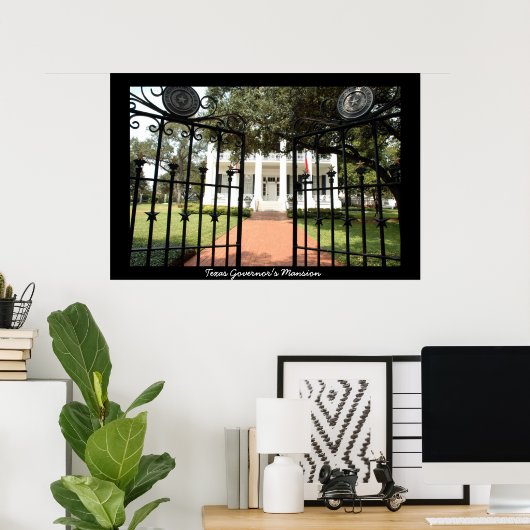 Texas Governor's Mansion Poster (Thuiskantoor)