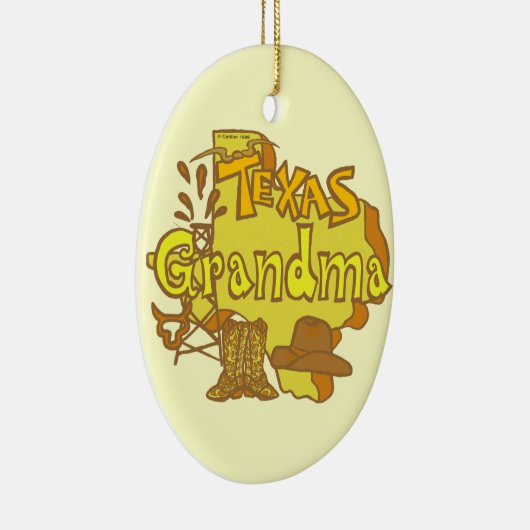 Texas Grandma Keramisch Ornament (Rechts)