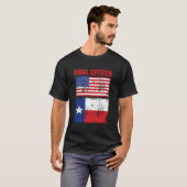 Texas Grappige dubbele burger Texaan T-shirt (Voorkant volledig)