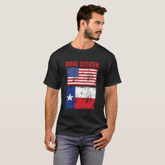 Texas Grappige dubbele burger Texaan T-shirt (Voorkant volledig)