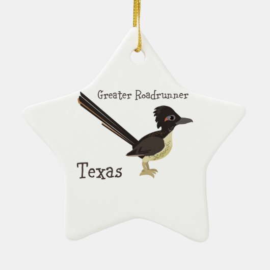 Texas Greater Roadrunner Keramisch Ornament (Achterkant)