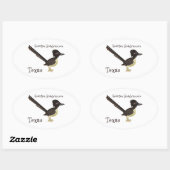 Texas Greater Roadrunner Ovale Sticker (Vel)