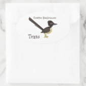 Texas Greater Roadrunner Ovale Sticker (Tas)