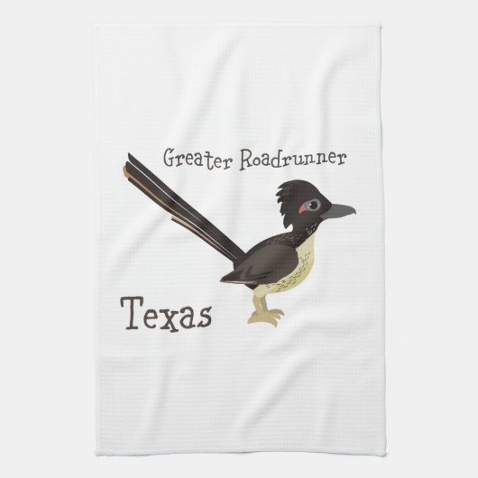 Texas Greater Roadrunner Theedoek (Verticaal)