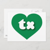 Texas green hart - Ik hou van tx Briefkaart (Voorkant / Achterkant)