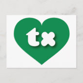Texas green hart - Ik hou van tx Briefkaart (Voorkant)