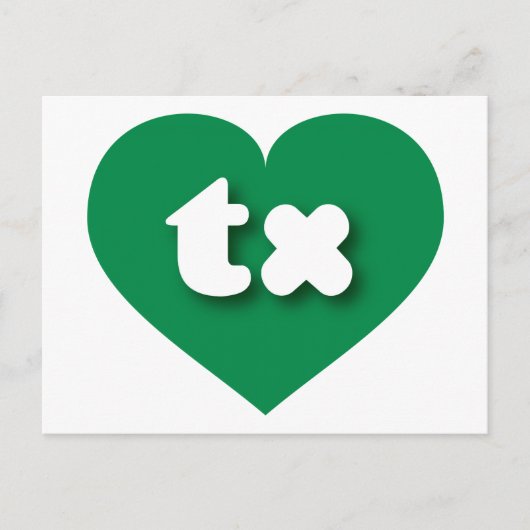 Texas green hart - Ik hou van tx Briefkaart (Voorkant)