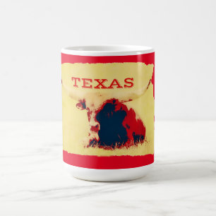 Texas Grote Koe Retro Kunst Beker Mok