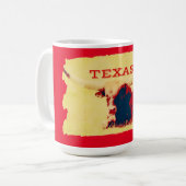 Texas Grote Koe Retro Kunst Beker Mok (Voorkant links)