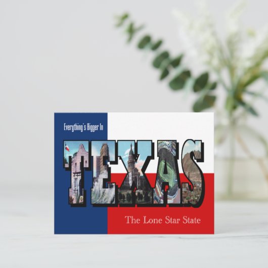 TEXAS Grote letter Briefkaart (Staand voorkant)