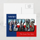 TEXAS Grote letter Briefkaart (Voorkant / Achterkant)