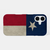 Texas Grunge- Lone Star-vlag iPhone 16 Hoesje (Achterkant horizontaal)