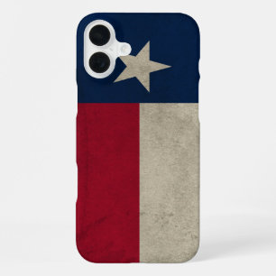 Texas Grunge- Lone Star-vlag iPhone 16 Plus Hoesje