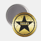 TEXAS GRUNGE STIJL STER MAGNEET (Voorkant / Achterkant)