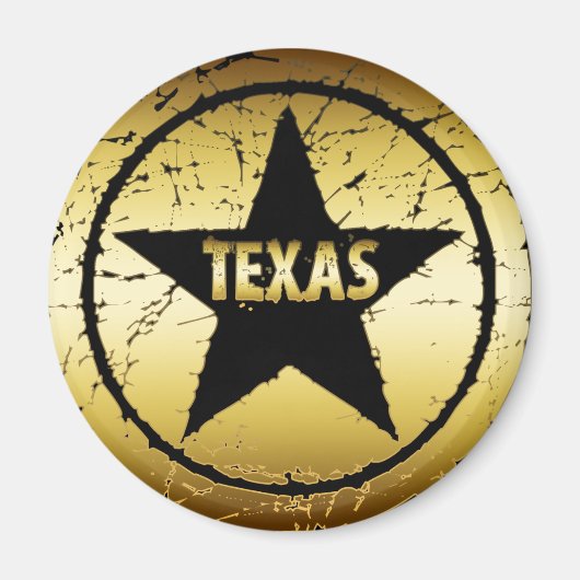 TEXAS GRUNGE STIJL STER MAGNEET (Voorkant)
