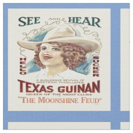 Texas Guinan Cowgirl Singer Westerne Fabric Stof