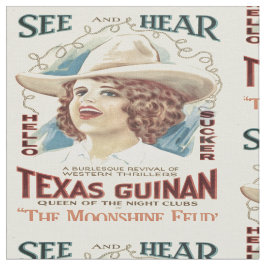 Texas Guinan Cowgirl Singer Westerne Fabric Stof
