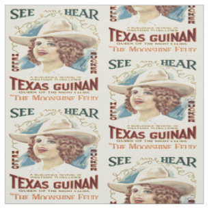 Texas Guinan Cowgirl Singer Westerne Fabric Stof