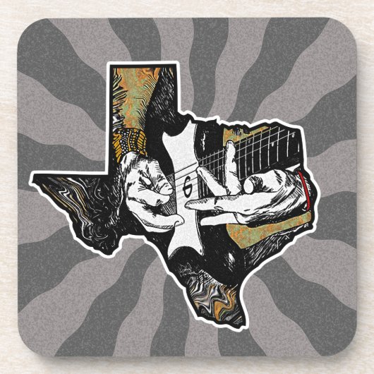 Texas Guitar Bier Onderzetter (Voorkant)