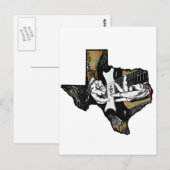 Texas Guitar Briefkaart (Voorkant / Achterkant)