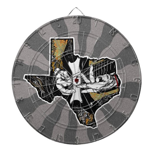 Texas Guitar Dartbord (Voorkant)
