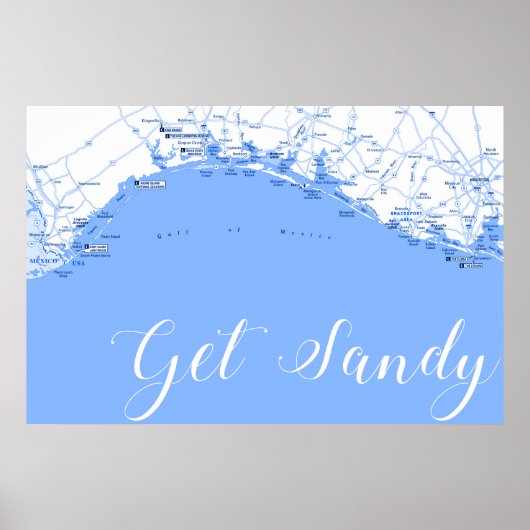 Texas Gulf Coast Poster Art (Voorkant)