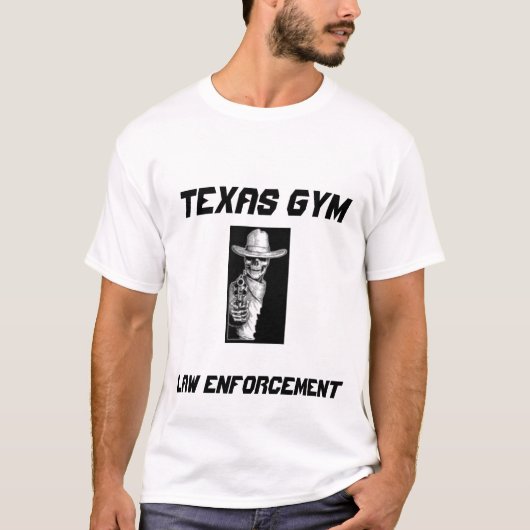 TEXAS GYM WETSHANDHAVING GAAT NAAR HET HOOFD EN LO T-SHIRT (Voorkant)