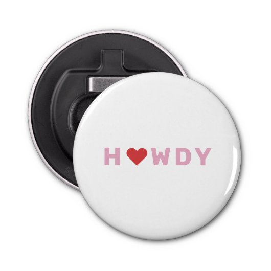 Texas H ♥ WDY Cadeau Button Flesopener (Voorkant)