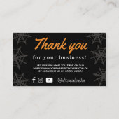 Texas Halloween Spinnenweb Dank Yall Kaart (Achterkant)