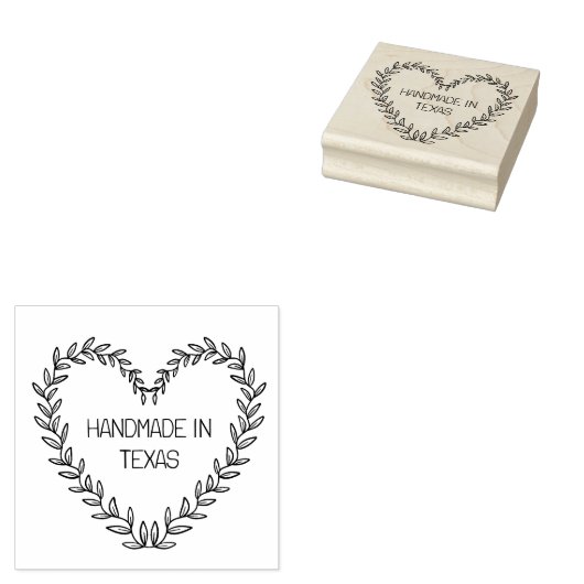 Texas Handmade Wreath Flowers Botanical DIY Rubberstempel (Gestempeld)