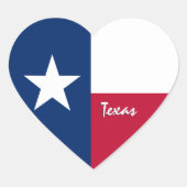 Texas Hart Sticker, Patriotische Texas Vlag Sticker (Voorkant)