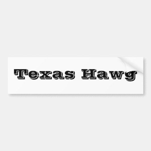 Texas Hawg Bumpersticker (Voorkant)