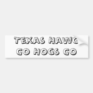 Texas HawgGo Hogs GO Bumpersticker