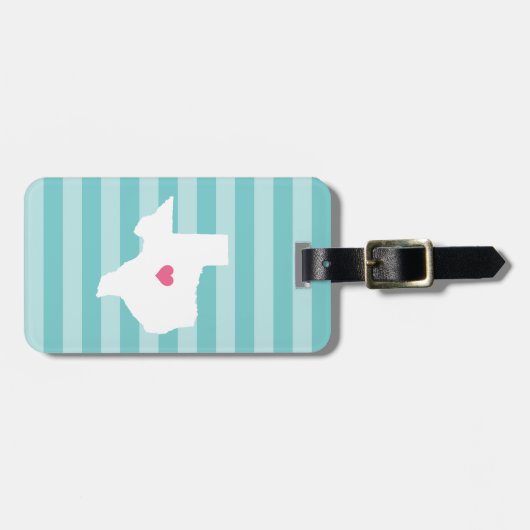 Texas Heart | Land van herkomst Bagagelabel (Voorkant horizontaal)