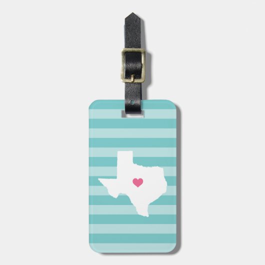 Texas Heart | Land van herkomst Bagagelabel (Voorkant verticaal)
