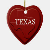 Texas Heart Map kerstversiering Keramisch Ornament (Rechts)