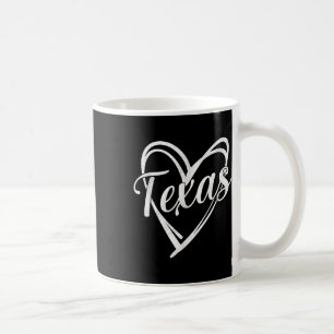 Texas Heart Name Design Retro Style Graphic Mannen Koffiemok