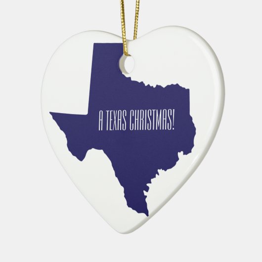 Texas Heart Personalized Christmas Keramisch Ornament (Links)