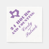 Texas Heart Repetitie Diner 24 uur & tellen Servet (Voorkant)