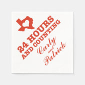 Texas Heart Repetitie Diner | 24 uur & tellen Servet (Voorkant)