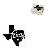 Texas Heart Rubberstempel (Gestempeld)
