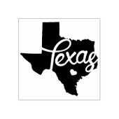 Texas Heart Rubberstempel (Afrduk)