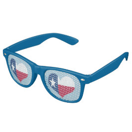 Texas Heart Shaped Flag Retro Zonnebril