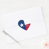 Texas Heart Sticker, Patriotic Texas Flag Hart Sticker (Envelop)
