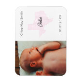 Texas Hearts Aangepaste foto Geboorte aankondiging Magneet (Verticaal)