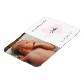 Texas Hearts Aangepaste foto Geboorte aankondiging Magneet (Linkerzijde)