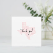 Texas Hearts Bruiloft Dank u kaart (Staand voorkant)