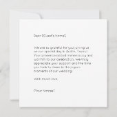 Texas Hearts Bruiloft Dank u kaart (Achterkant)